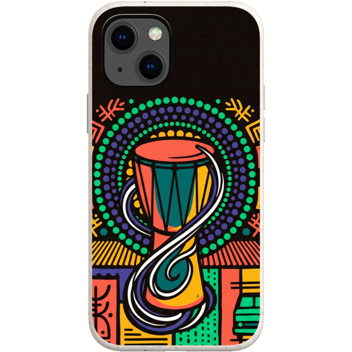 Talking Drum Halo by Ada Okoye — iPhone 13 iPhone Bio-degradable Case — Finnaij