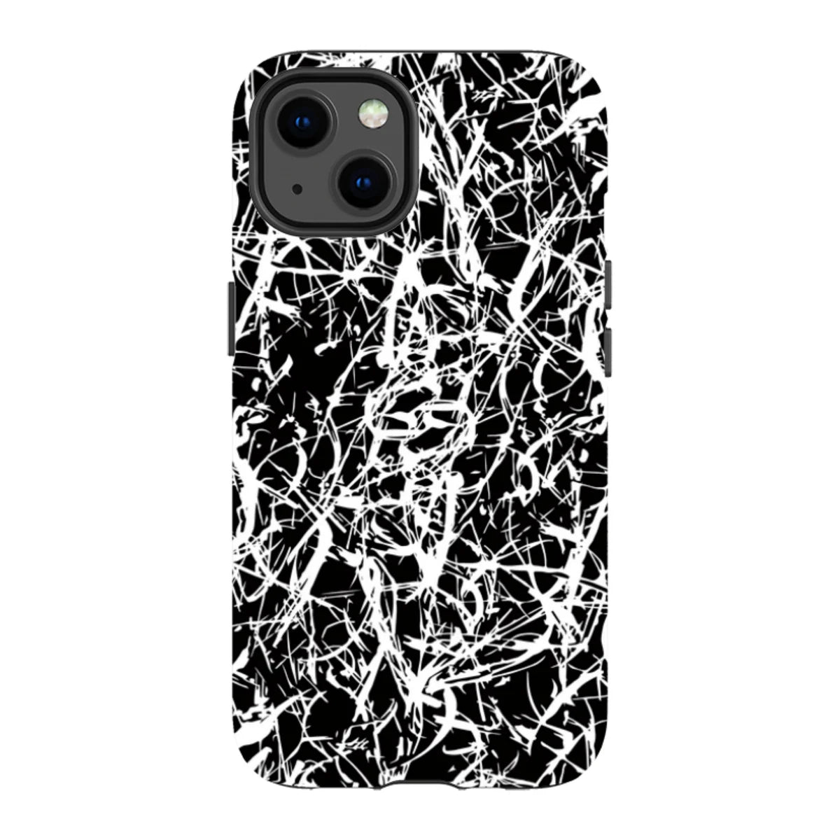 Black-White Grunge — iPhone 13 Magsafe Tough Case — Finnaij