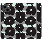 Bold Floral Black — iPhone 13 Wallet Case — Finnaij