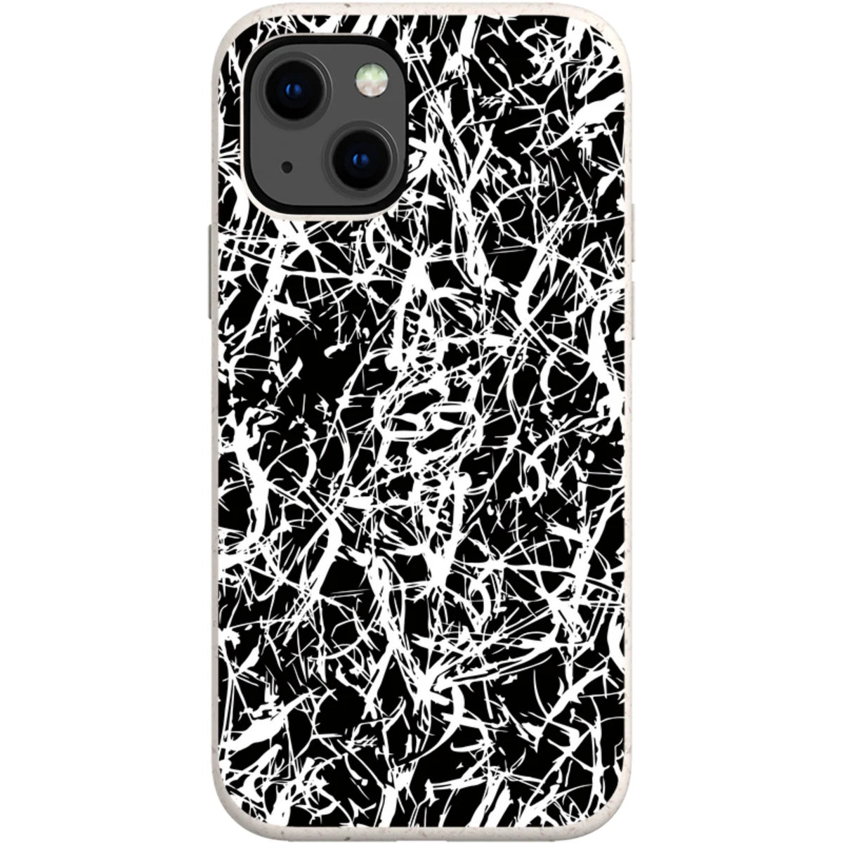 Black-White Grunge — iPhone 13 Mini iPhone Bio-degradable Case — Finnaij
