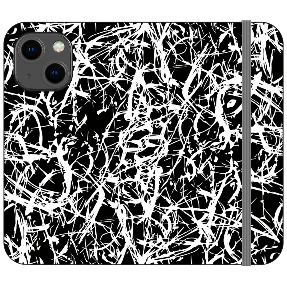 Black-White Grunge — iPhone 13 Mini Wallet Case — Finnaij
