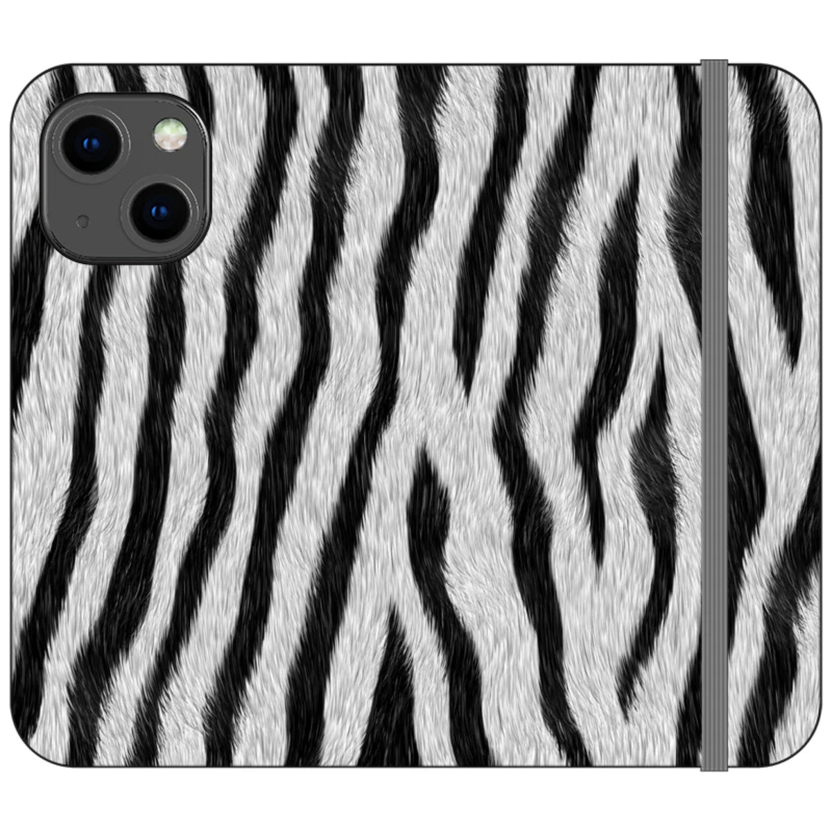 Zebra Groove — iPhone 13 Mini Wallet Case — Finnaij