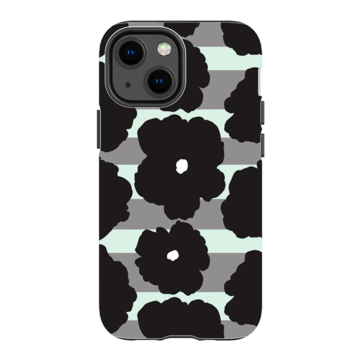 Bold Floral Black — iPhone 13 Mini Tough Case — Finnaij