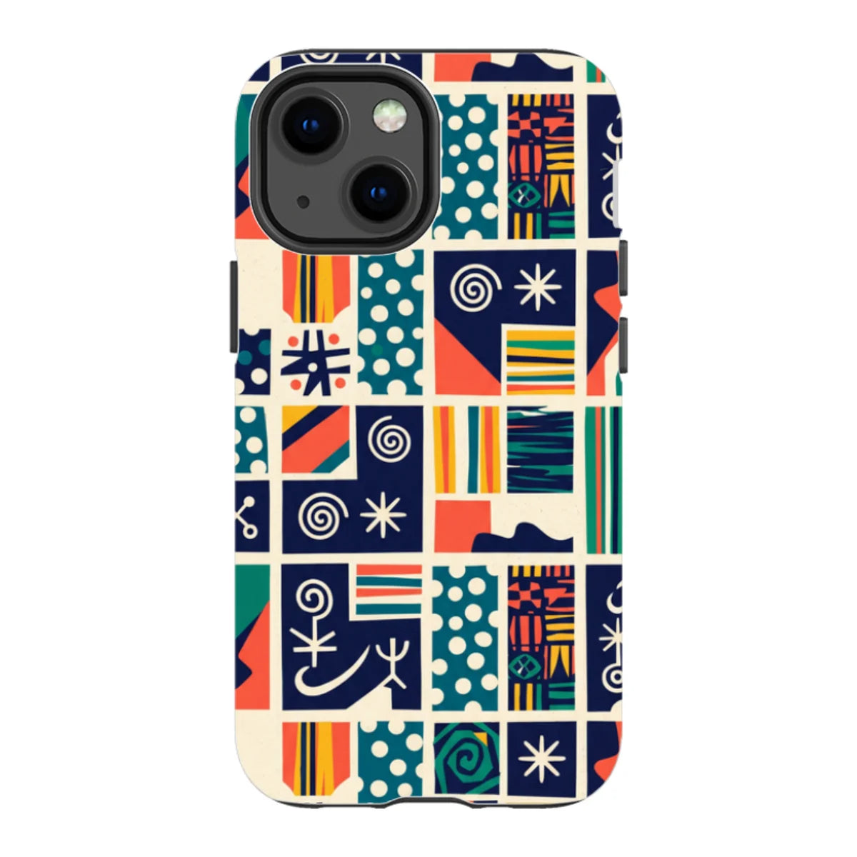 Coastal Indigo Tiles by Ada Okoye — iPhone 13 Mini Tough Case — Finnaij