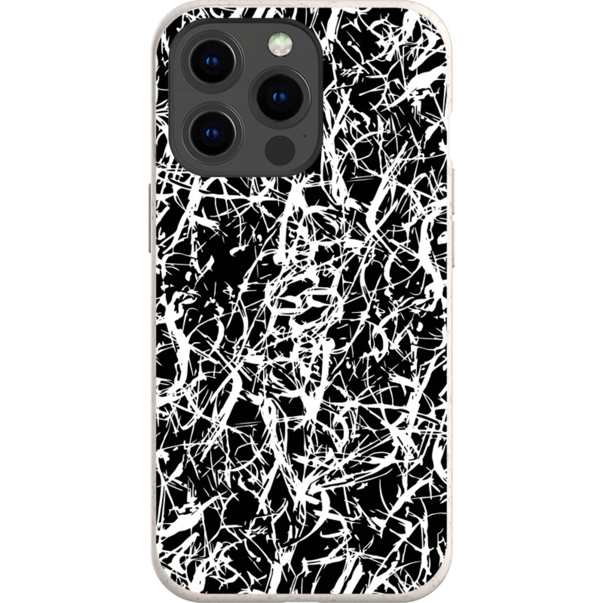 Black-White Grunge — iPhone 13 Pro iPhone Bio-degradable Case — Finnaij