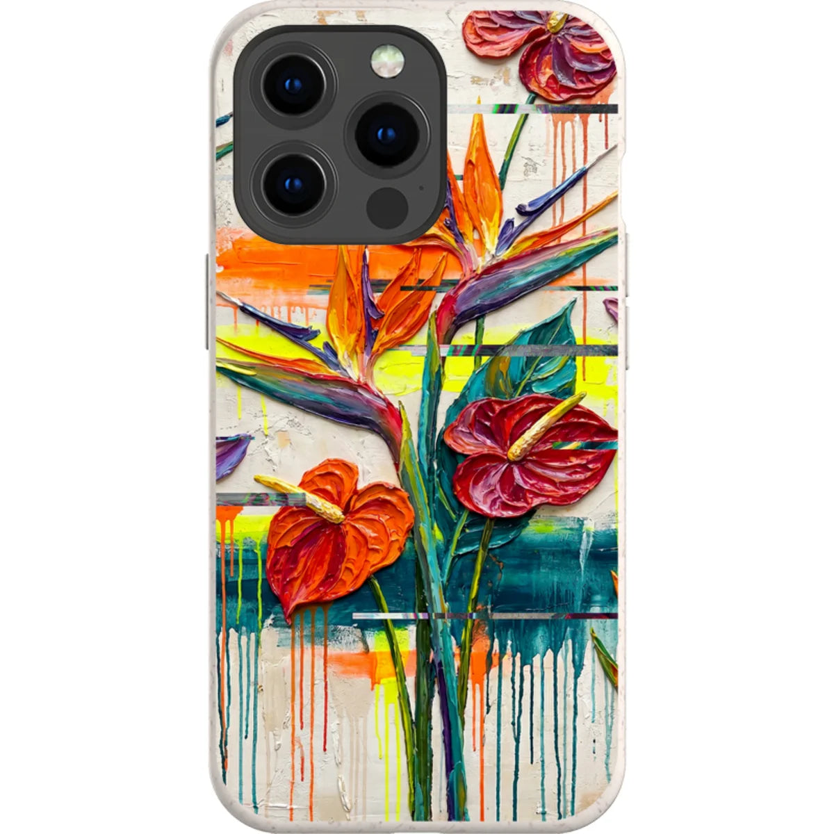 Tropical Flowers by Frida Lövström — iPhone 13 Pro iPhone Bio-degradable Case — Finnaij