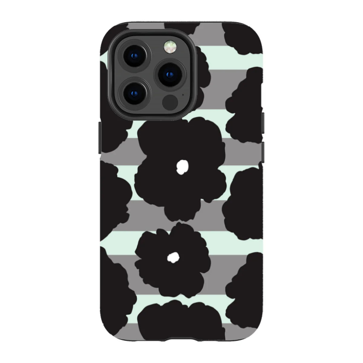 Bold Floral Black — iPhone 13 Pro Magsafe Tough Case — Finnaij