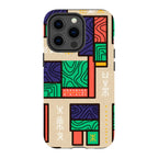 Ankara Blocks on Sand by Ada Okoye — iPhone 13 Pro MagSafe Tough Case — Finnaij