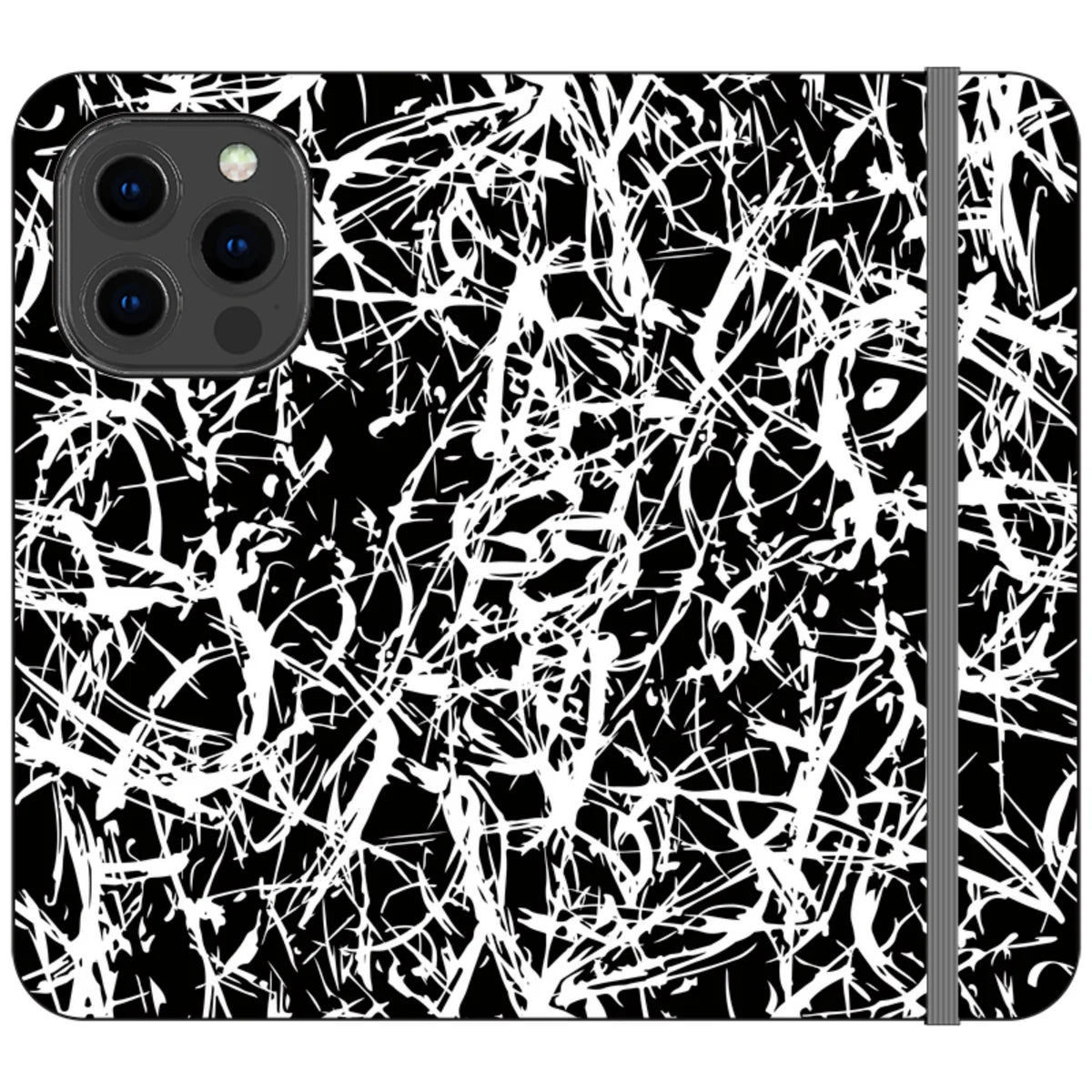 Black-White Grunge — iPhone 13 Pro Wallet Case — Finnaij