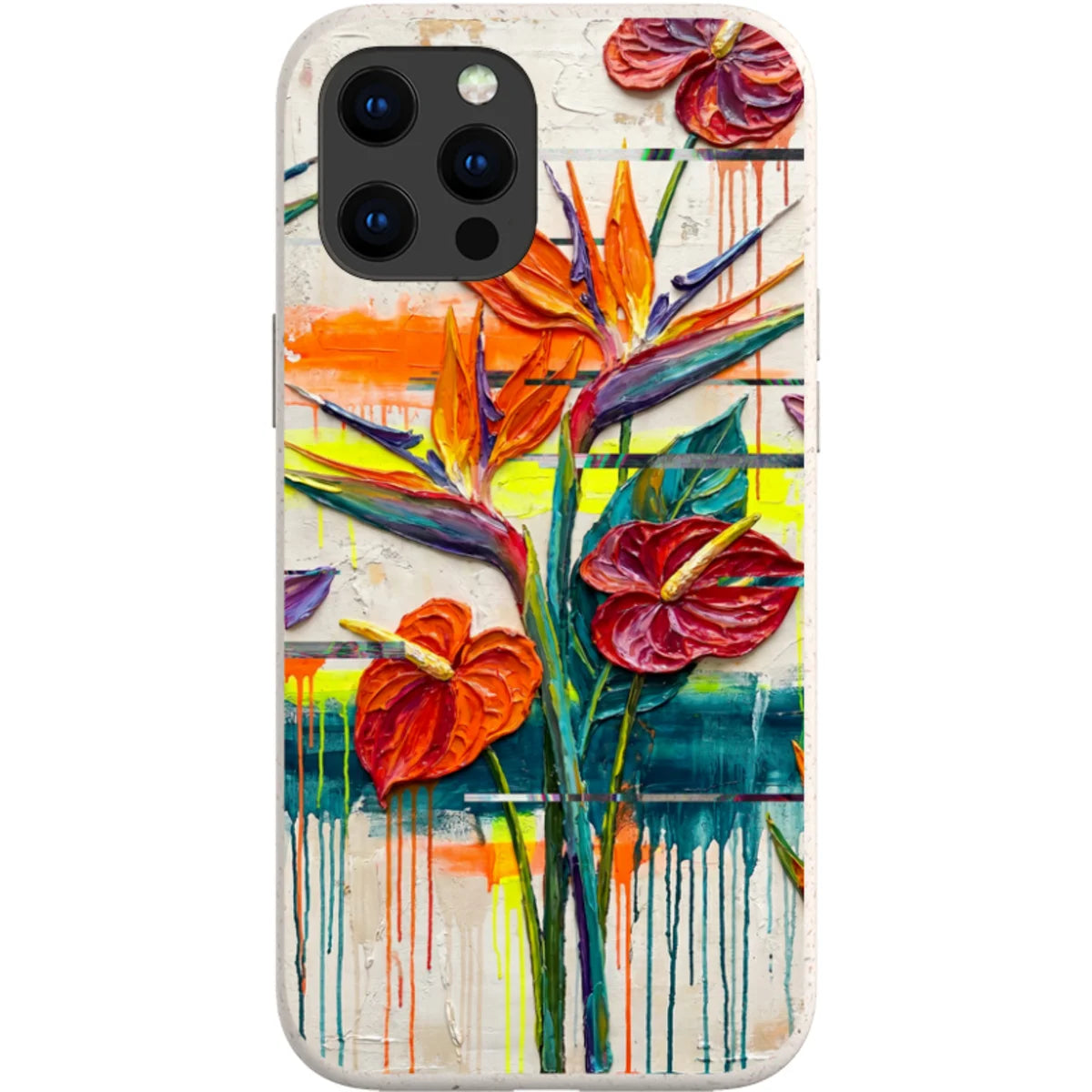 Tropical Flowers by Frida Lövström — iPhone 13 Pro Max iPhone Bio-degradable Case — Finnaij