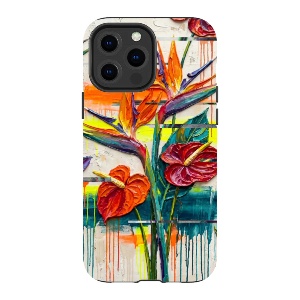 Tropical Flowers by Frida Lövström — iPhone 13 Pro Max Magsafe Tough Case — Finnaij