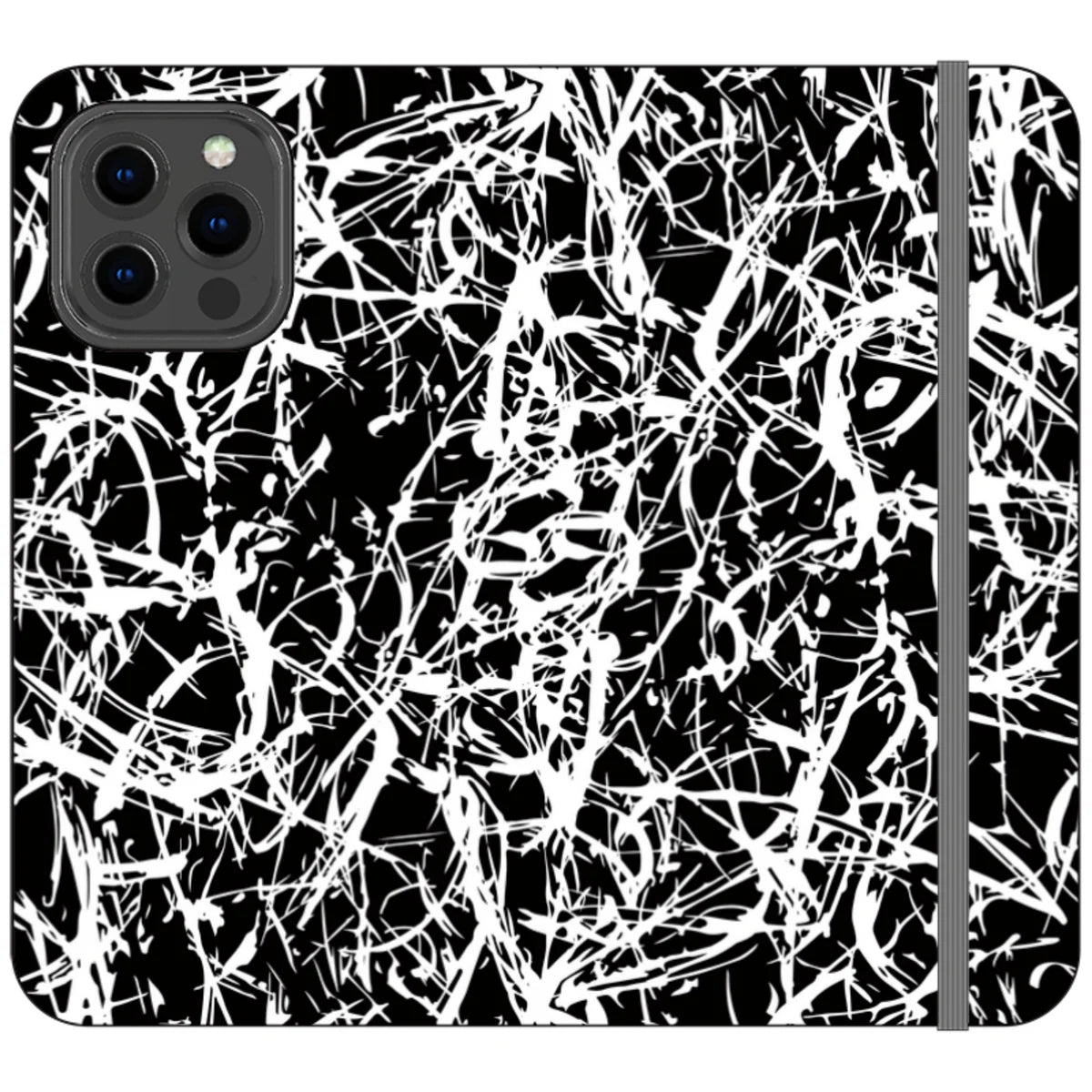Black-White Grunge — iPhone 13 Pro Max Wallet Case — Finnaij