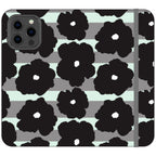 Bold Floral Black — iPhone 13 Pro Max Wallet Case — Finnaij