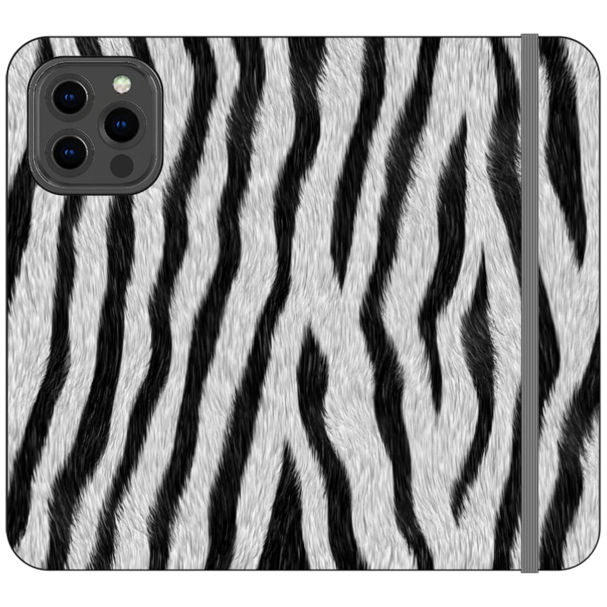 Zebra Groove — iPhone 13 Pro Max Wallet Case — Finnaij