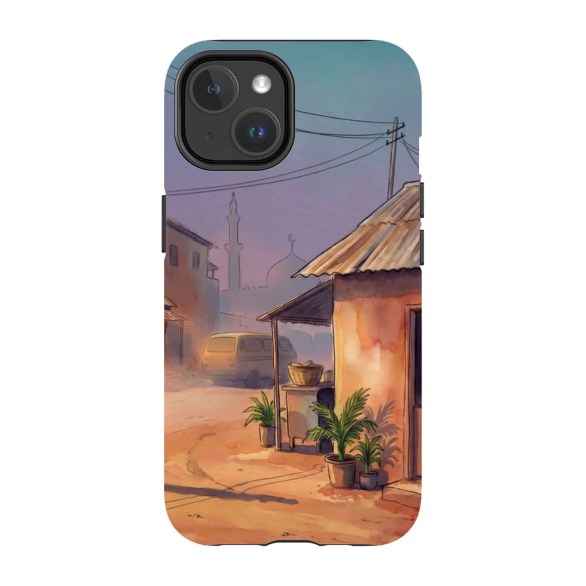 City Edge Quiet Street by Tobi Akinyemi — iPhone 14 MagSafe Tough Case — Finnaij