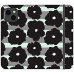 Bold Floral Black — iPhone 14 Wallet Case — Finnaij
