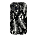 Feathers in Bloom Black — iPhone 14 Tough Case — Finnaij