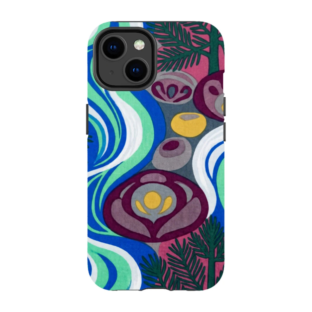 Sauna Bloom Motif by Aino Kallio — iPhone 14 Tough Case — Finnaij