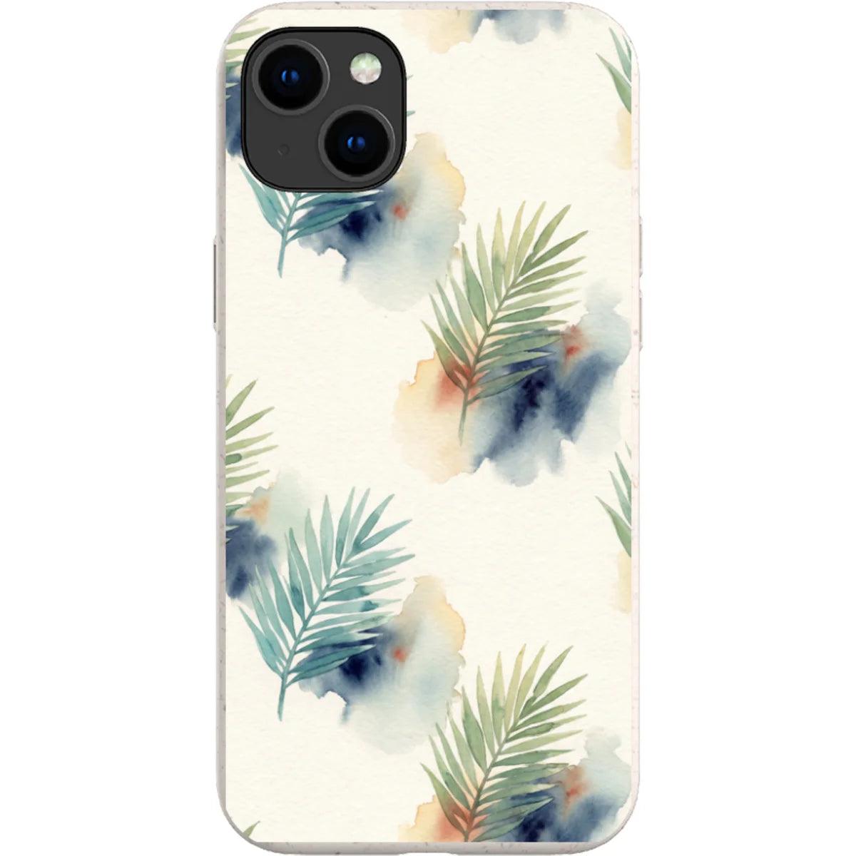 Palm Frond Breeze Pattern by Tobi Akinyemi — iPhone 14 Plus iPhone Bio-degradable Case — Finnaij