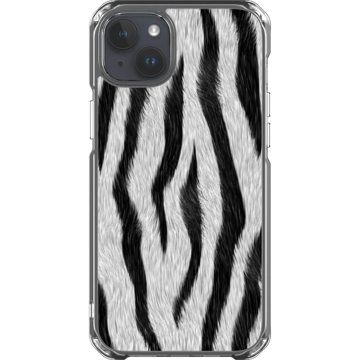 Zebra Groove — iPhone 14 Plus Magsafe Clear Impact Case — Finnaij