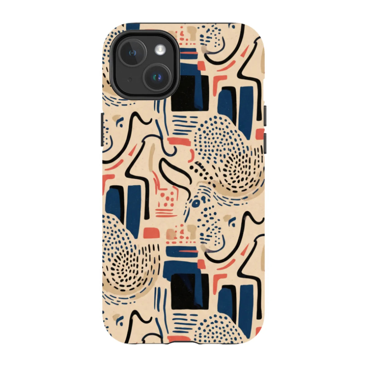 Sandstone Adire by Ada Okoye — iPhone 14 Plus MagSafe Tough Case — Finnaij