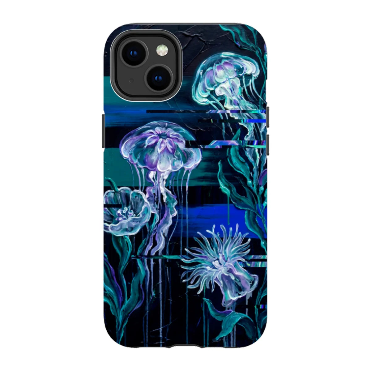 Deep-Sea Underwater Botanical Fantasy by Frida Lövström — iPhone 14 Plus Tough Case in Gloss Tough Case — Finnaij