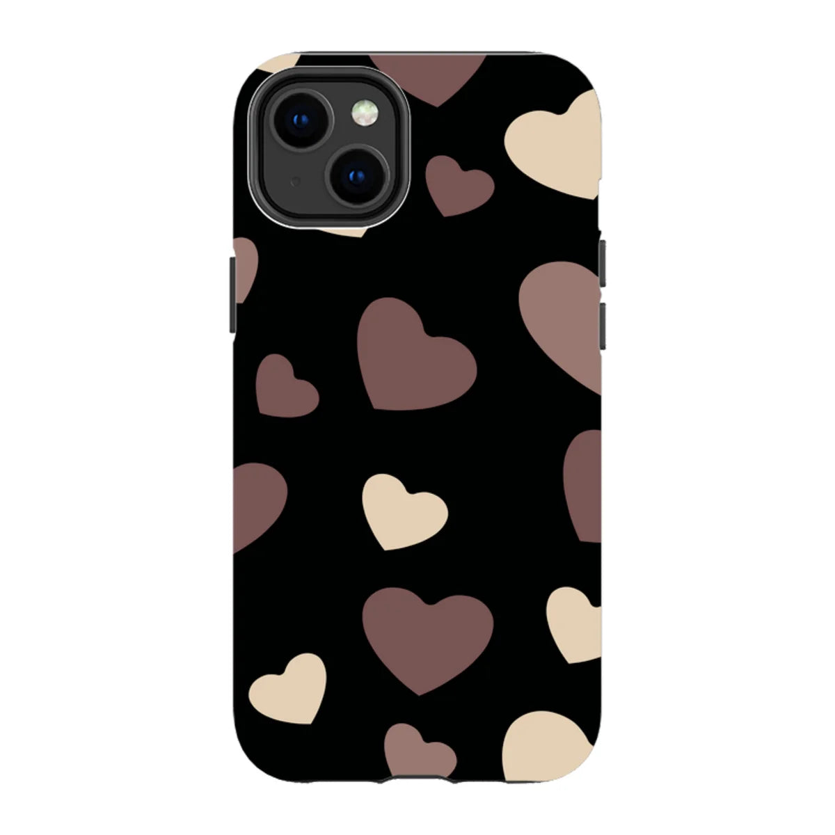 White & Black Hearts — iPhone 14 Plus Tough Case — Finnaij