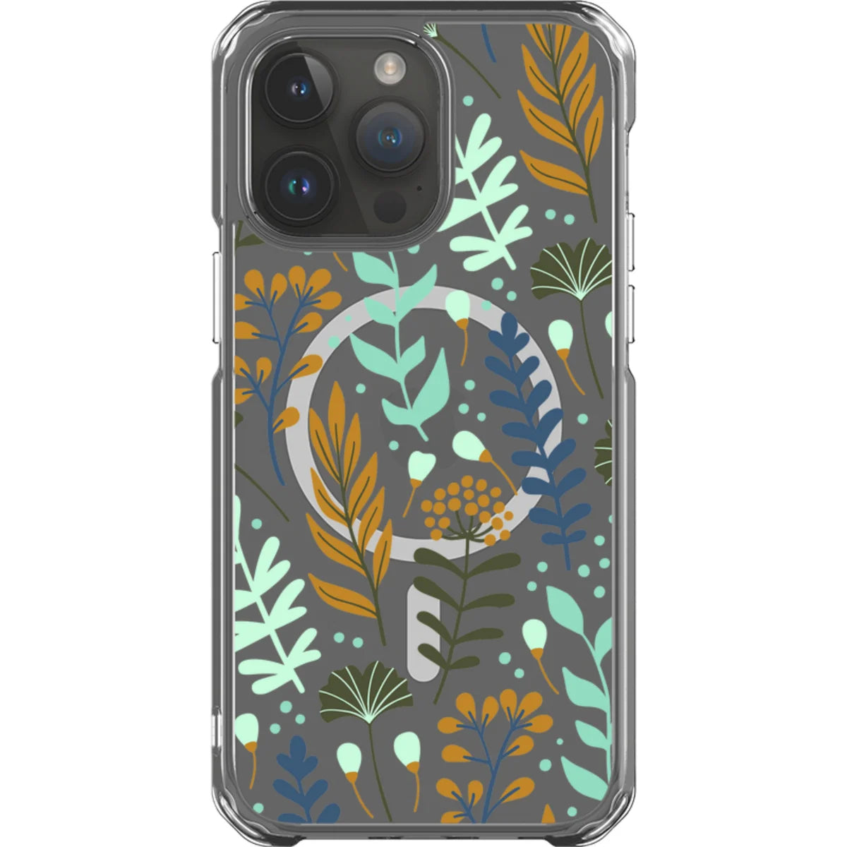 Wild Floral — iPhone 14 Pro Max Magsafe Clear Impact Case — Finnaij