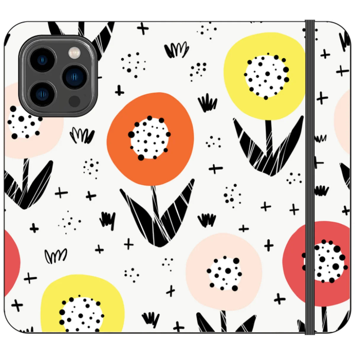 Botanical Doodle — iPhone 14 Pro Max Wallet Case — Finnaij