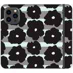 Bold Floral Black — iPhone 14 Pro Max Wallet Case — Finnaij