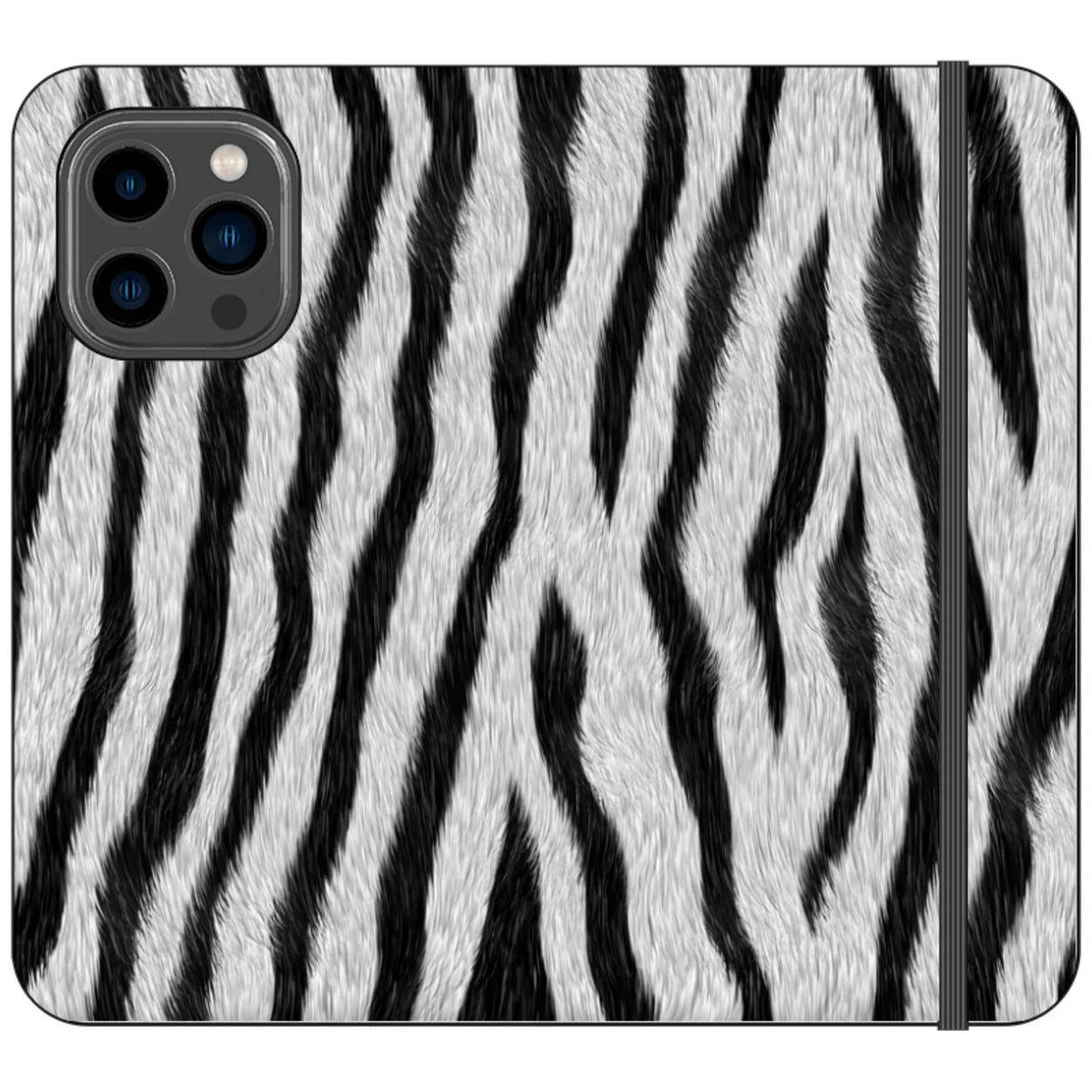 Zebra Groove — iPhone 14 Pro Max Wallet Case — Finnaij