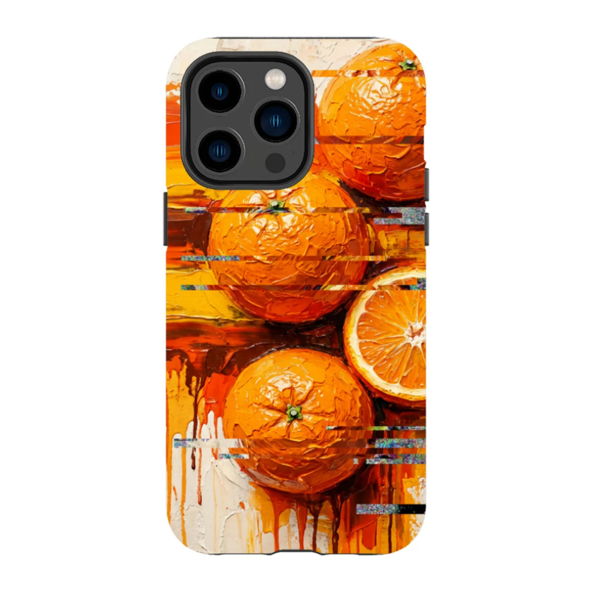 Oranges and Citrus Still Life by Frida Lövström — iPhone 14 Pro Max Tough Case in Matte Tough Case — Finnaij