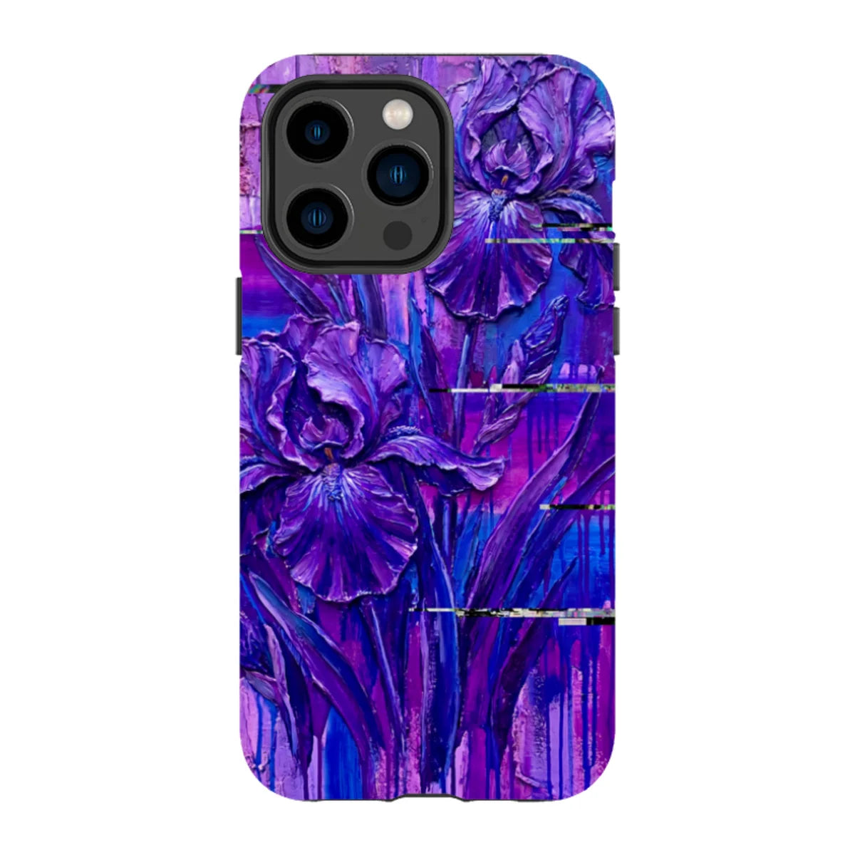 Iris Flowers by Frida Lövström — iPhone 14 Pro Max Tough Case in Matte Tough Case — Finnaij