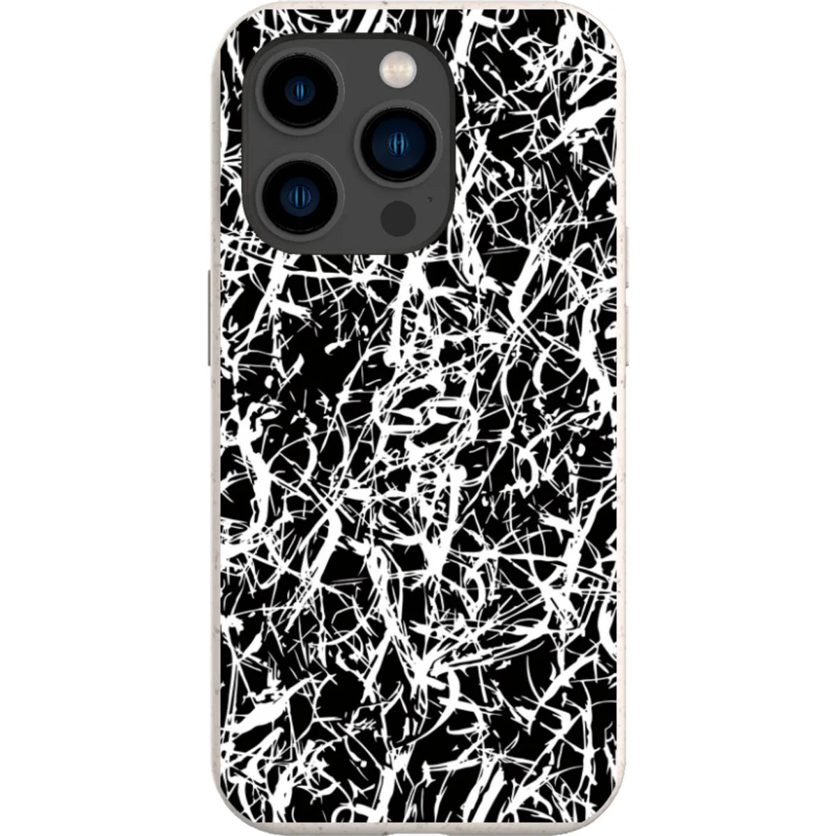 Black-White Grunge — iPhone 14 Pro iPhone Bio-degradable Case — Finnaij