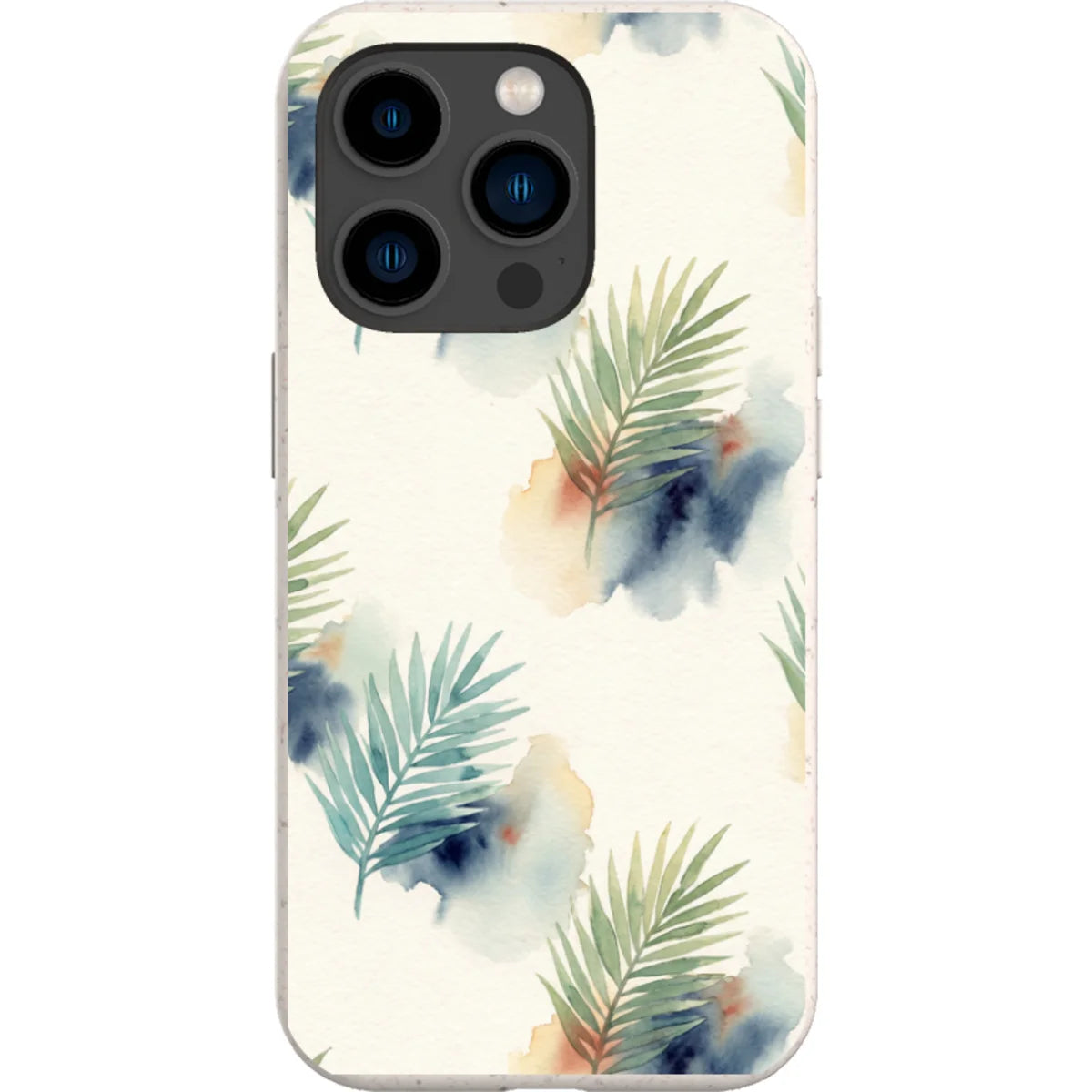 Palm Frond Breeze Pattern by Tobi Akinyemi — iPhone 14 Pro iPhone Bio-degradable Case — Finnaij