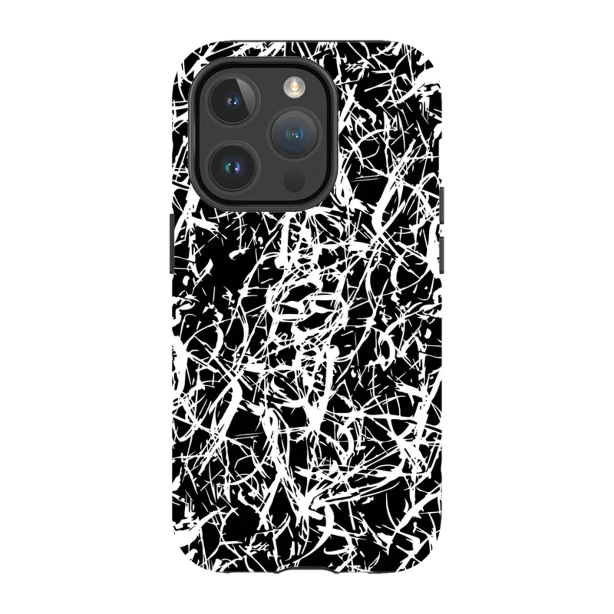 Black-White Grunge — iPhone 14 Pro Magsafe Tough Case — Finnaij