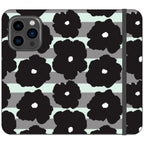 Bold Floral Black — iPhone 14 Pro Wallet Case — Finnaij