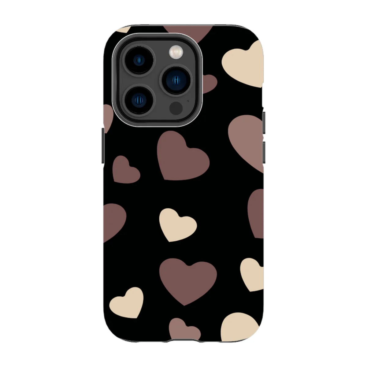 White & Black Hearts — iPhone 14 Pro Tough Case — Finnaij