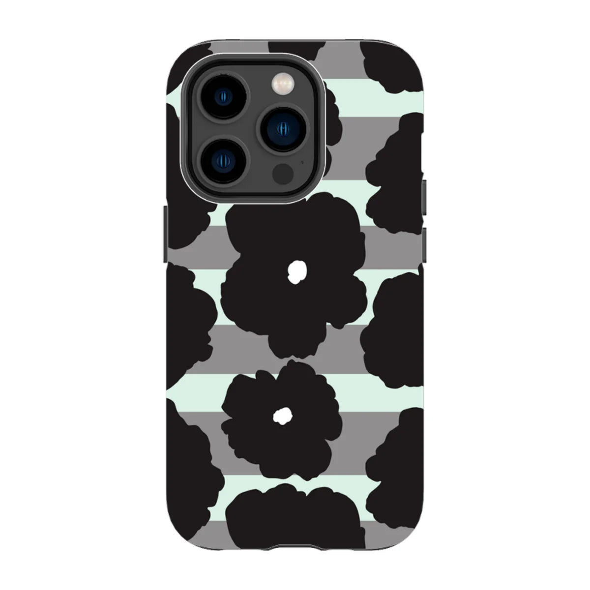 Bold Floral Black — iPhone 14 Pro Tough Case — Finnaij