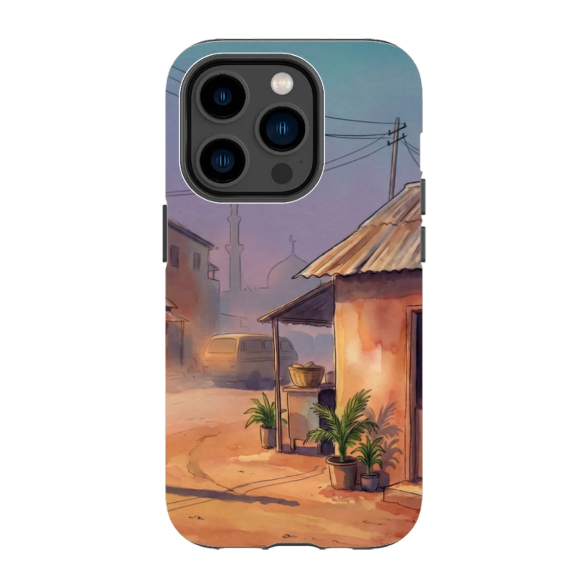 City Edge Quiet Street by Tobi Akinyemi — iPhone 14 Pro Tough Case — Finnaij