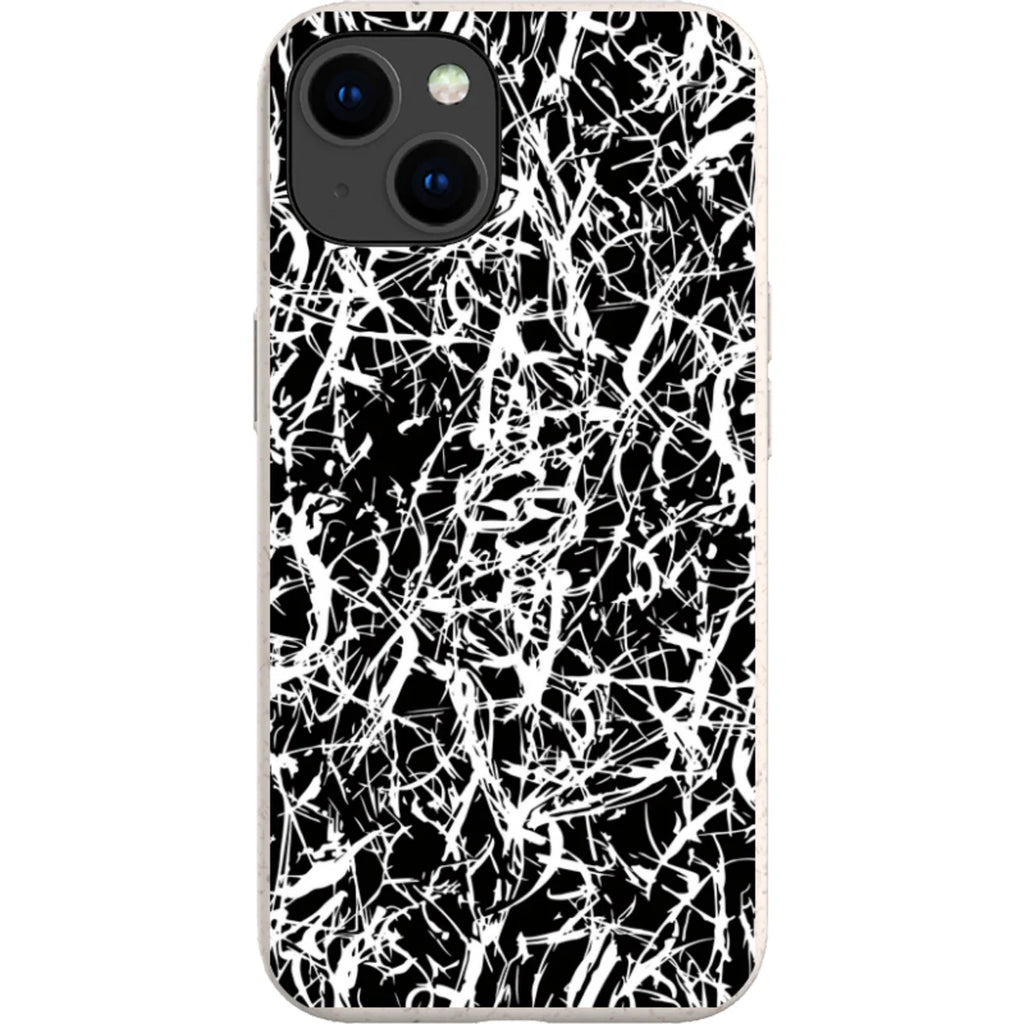 Black-White Grunge — iPhone 15 iPhone Bio-degradable Case — Finnaij