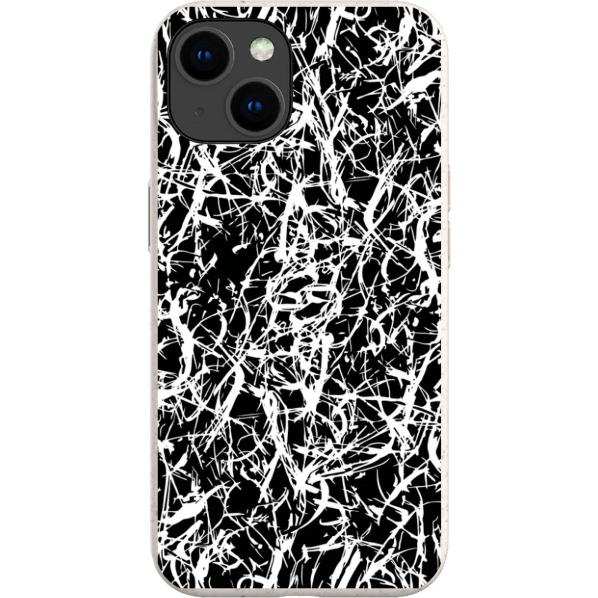 Black-White Grunge — iPhone 15 iPhone Bio-degradable Case — Finnaij