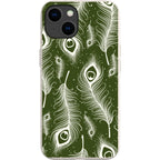 Feathers in Bloom Army Green — iPhone 15 iPhone Bio-degradable Case — Finnaij