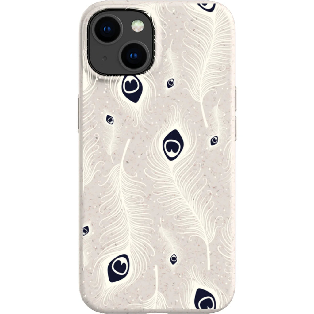 Feathers in Bloom Natural — iPhone 15 iPhone Bio-degradable Case — Finnaij