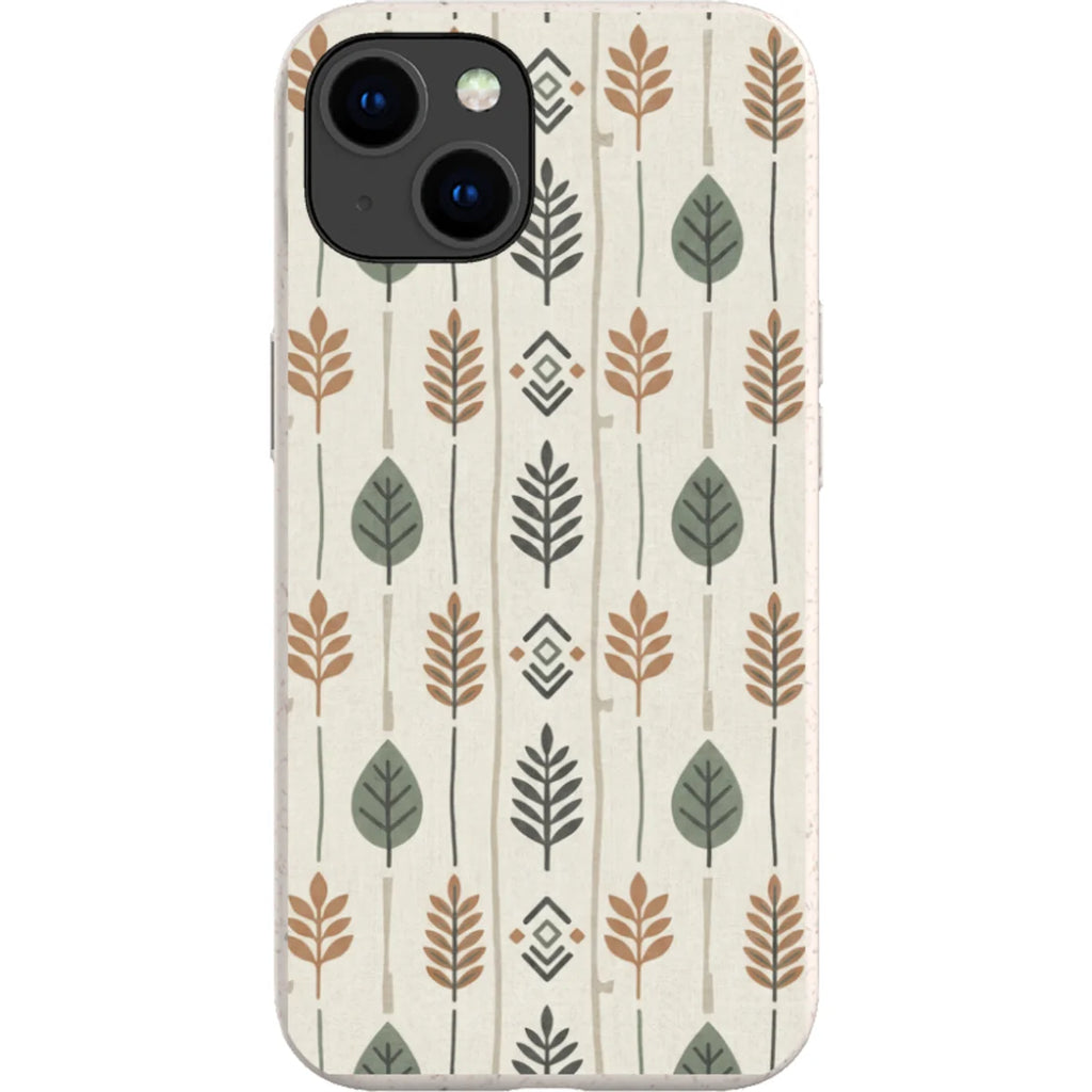 Birch and Linen Pattern by Elsi Vaarala — iPhone 15 iPhone Bio-degradable Case — Finnaij