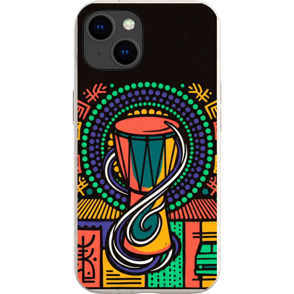 Talking Drum Halo by Ada Okoye — iPhone 15 iPhone Bio-degradable Case — Finnaij