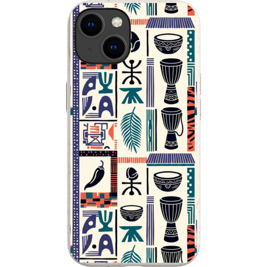 Market Day Icons by Ada Okoye — iPhone 15 iPhone Bio-degradable Case — Finnaij