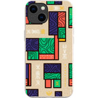 Ankara Blocks on Sand by Ada Okoye — iPhone 15 iPhone Bio-degradable Case — Finnaij