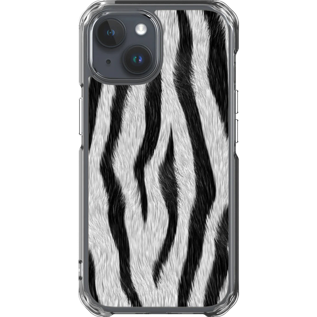 Zebra Groove — iPhone 15 Clear Impact Case — Finnaij
