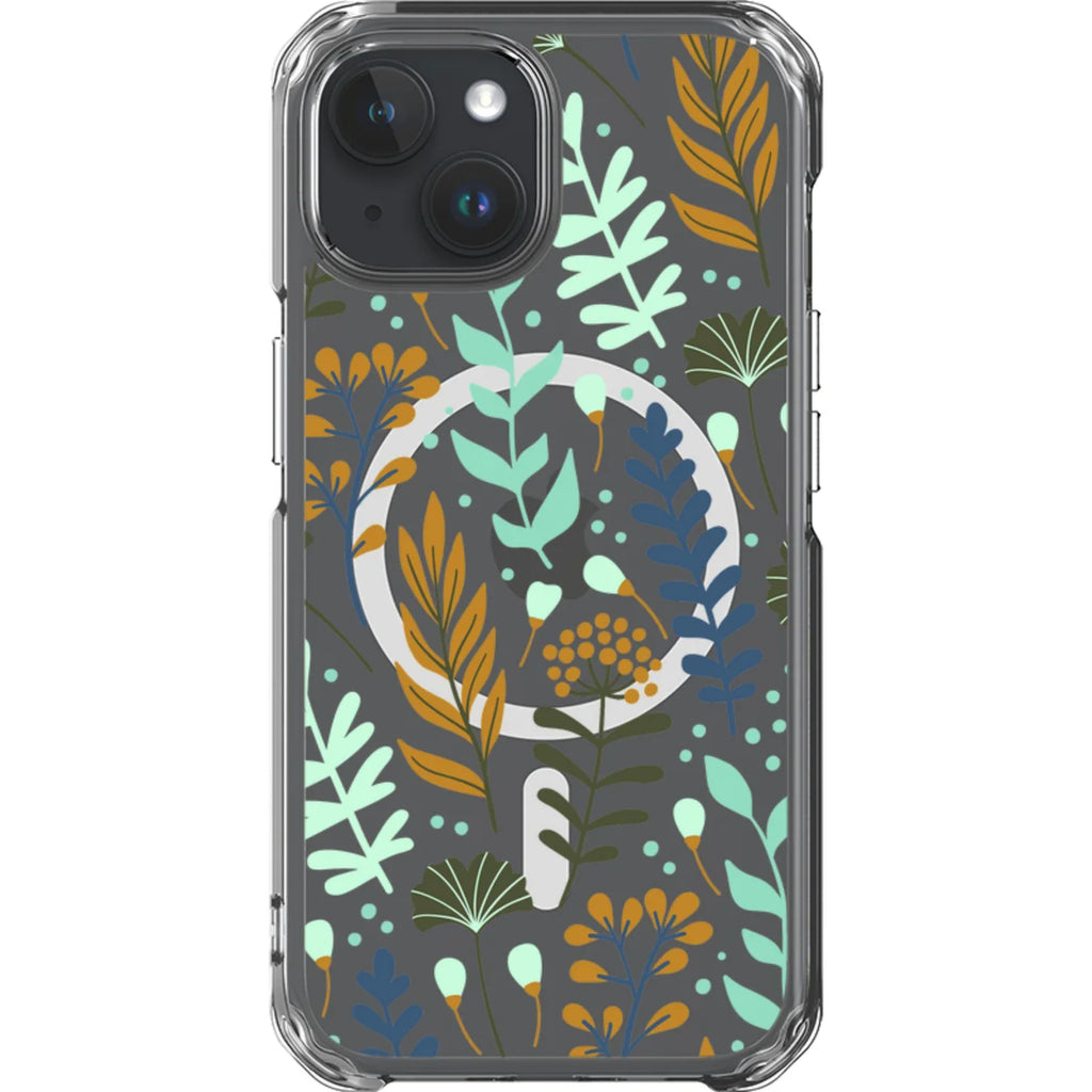 Wild Floral — iPhone 15 Magsafe Clear Impact Case — Finnaij